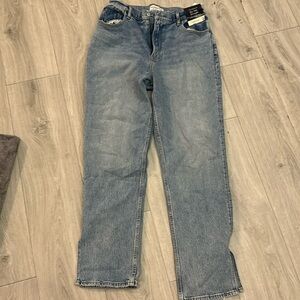 Abercrombie curve love ultra high rise jeans.